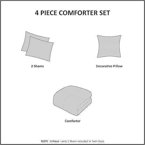 Miniatura 6 de Madison Park Zuri Soft Plush Comforter Set, Faux Fur Animal Stripes Design, Faux Mink On The Reverse, Modern All Season Bedding Set with Matching