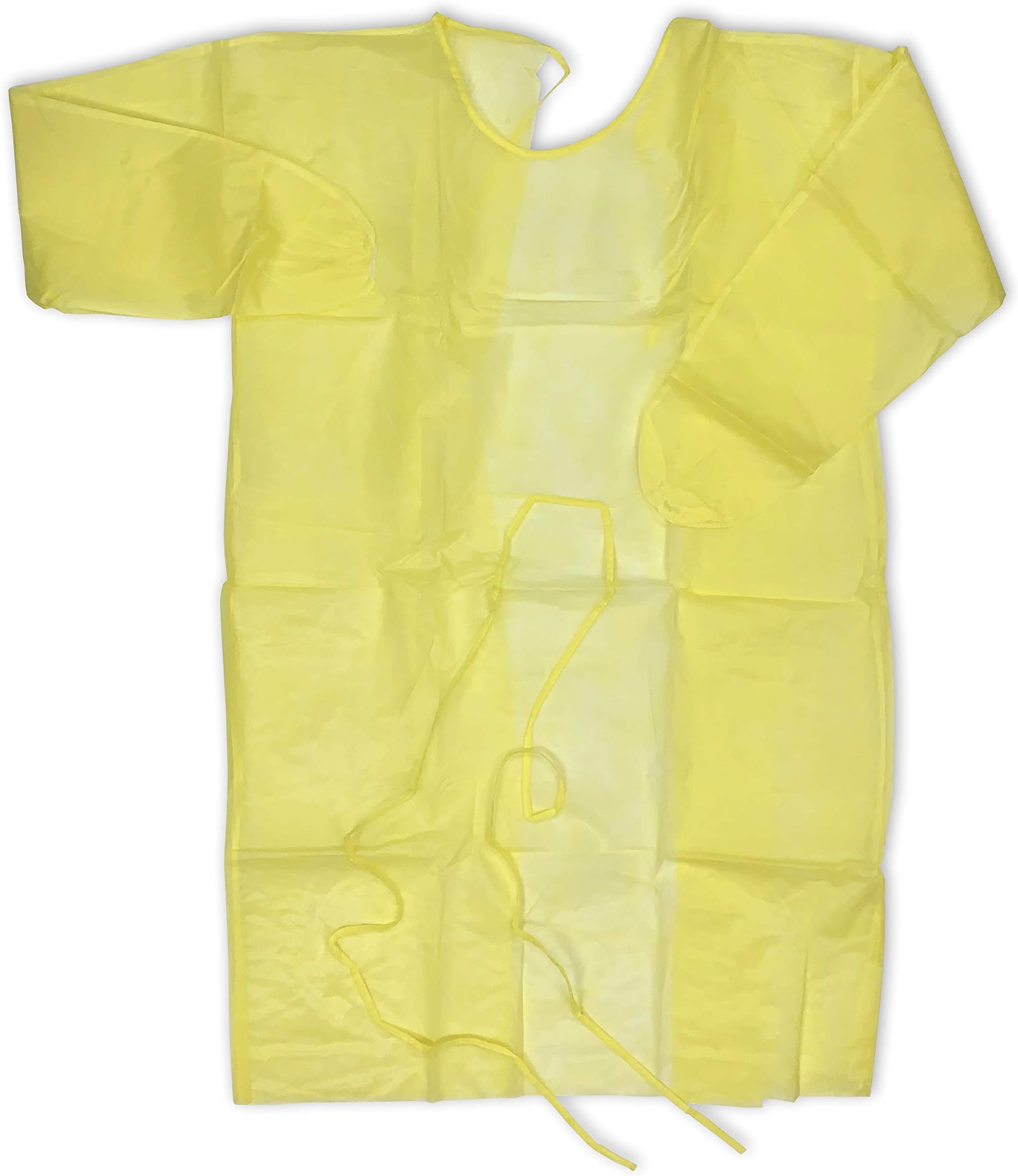Medpride Yellow Isolation Gown, 10 Pack, Elastic Cuffs