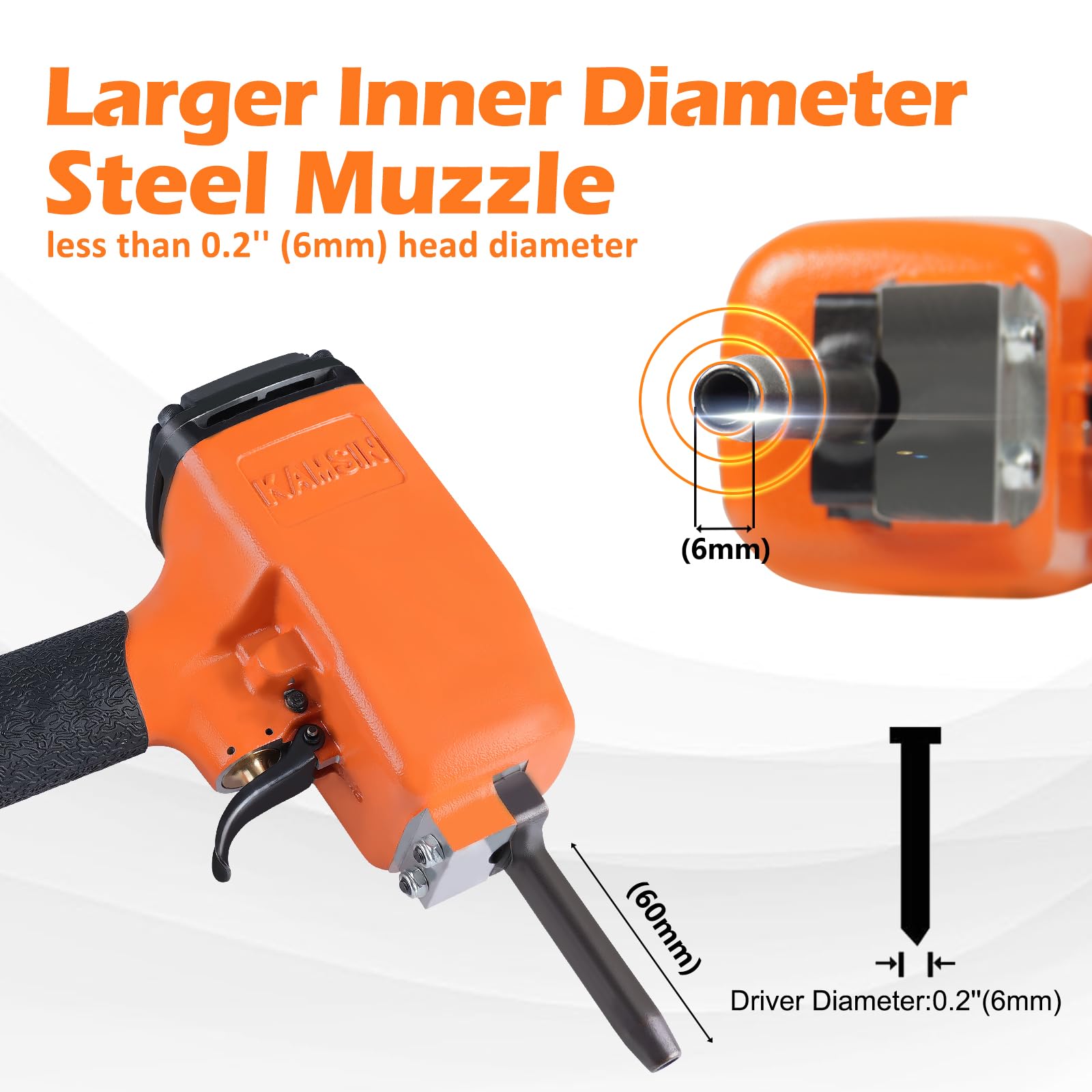KAMSIN KT50 Pistola Neumática Extractora de Clavos de Gran Potencia con Gatillo de Seguridad, Clavadora Neumática de Gran Potencia, Extractor Neumático de Clavos