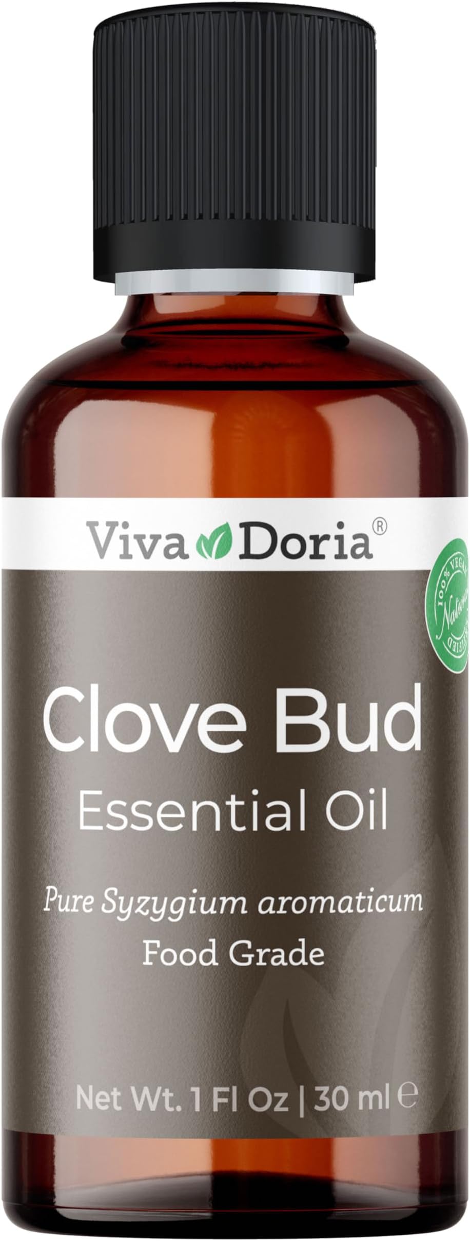 Viva Doria Pure Clove Bud Essential Oil, Undiluted, Food Grade, 30 mL (1 Fluid Ounce)