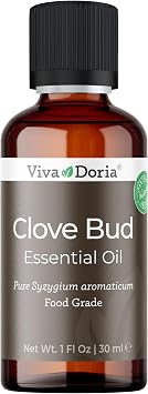 Viva Doria 100% Pure Clove Bud Essential Oil, Undiluted, Food Grade, 30 mL 1 Fluid Ounce