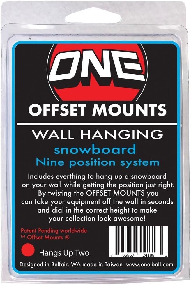 Wall MOUNTS Offset Mount Design for Hanging UP Snowboards Two Pack (Hangs UP Two)