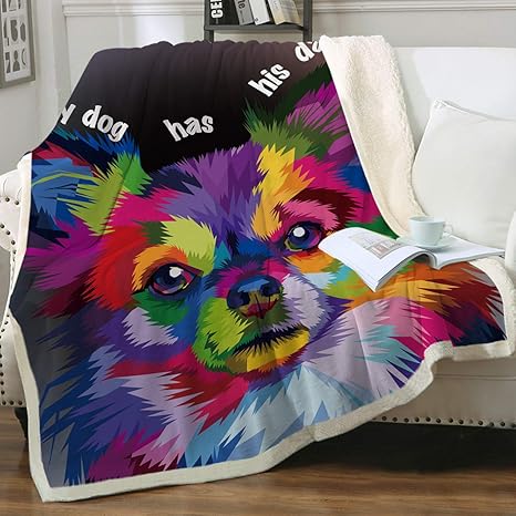 Pomeranian throw blanket Clearance