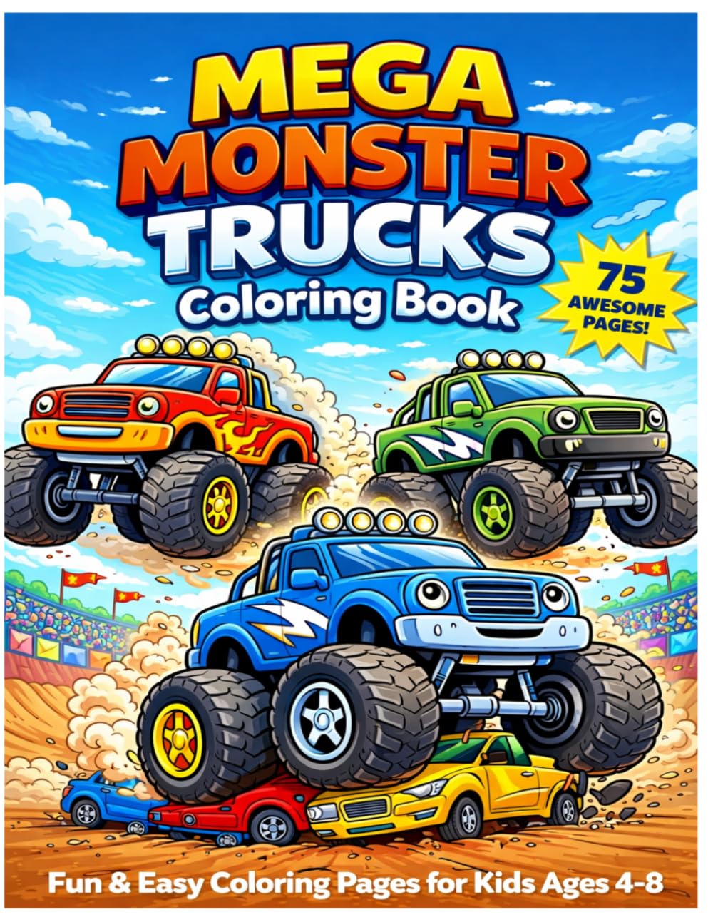 Mega Monster Trucks Malbuch