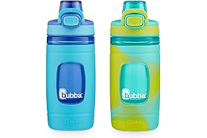 Flo Kids Water Bottle with Silicone Sleeve, 16oz., 2 Pack
