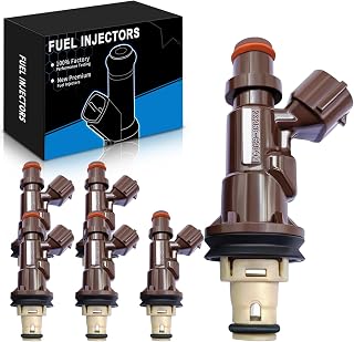 Fuel Injector 23250-62040 Fits For:-Toyota 1999 2000 2001 2002 2003 2004 Tacoma 3.4L, 2000 2001 2002 2003 2004 Tundra 3.4L, 1999-2002 4Runner 3.4L, 2320962040 1580561 84212251 2172933 (6 Pcs)