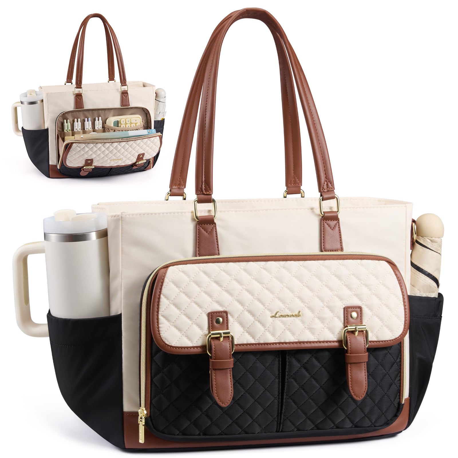 LOVEVOOK Laptop Tote Bag for Women, 15.6 Inch Work Bag Briefcase Handbag
