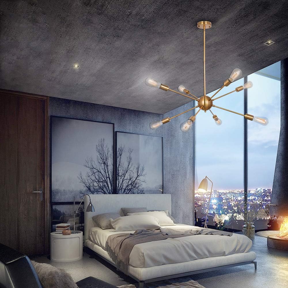Get Discount Offer Sputnik Chandeliers 8 Lights Modern Pendant Lighting Industrial Vintage Ceiling Light Fixture, Brass, Dining Room Bedroom Living Room Kitchen One-Day Sale: Up to 40% Off Sputnik Chandeliers 8 Lights Modern Pendant Lighting Industrial Vintage Ceiling Light Fixture, Brass, Dining Room Bedroom Living Room Kitchen