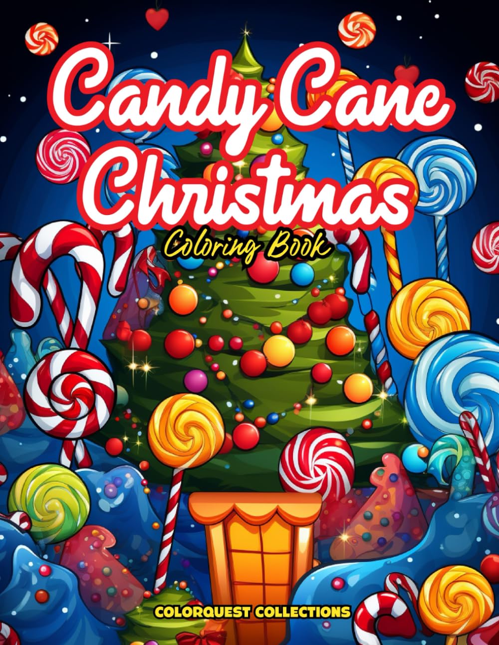Candy Cane Christmas Coloring Book: Yuletide Sweets and Scenes - A Festive Coloring Adventure