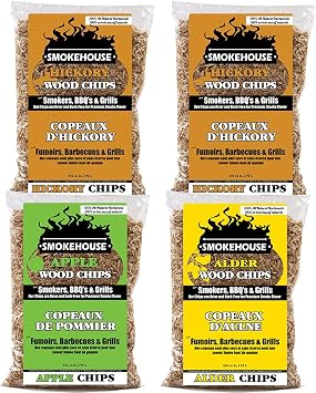 Smokehouse Products Wood Chips 4 Pack Assortment, Brown, One Size 9794-000-0000