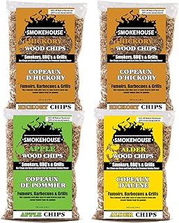 Smokehouse Products Wood Chips 4 Pack Assortment, Brown, One Size (9794-000-0000)