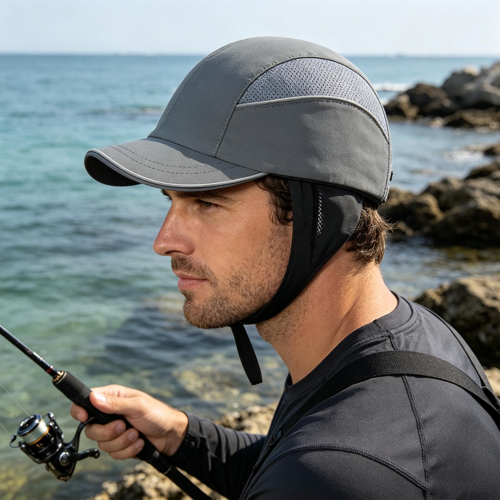 Cappello da surf | Cinghie regolabili traspirante leggero cappello a tesa