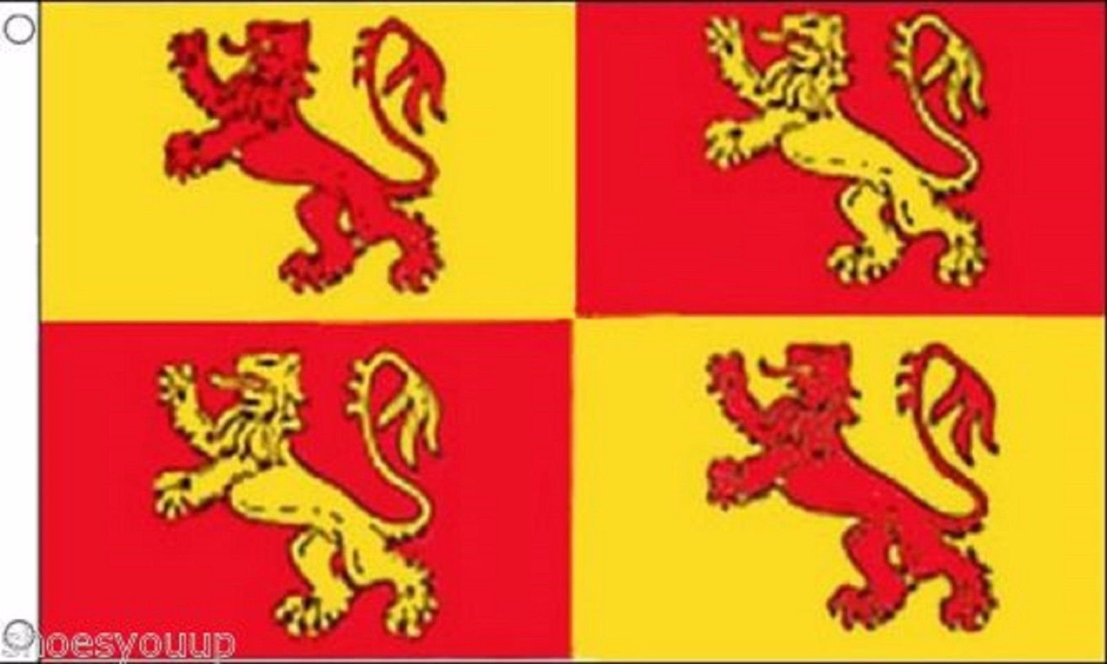 1000 Flags Limited Wales Owain Glyndwr Flag 5'x3' (150cm x 90cm) - Woven Polyester
