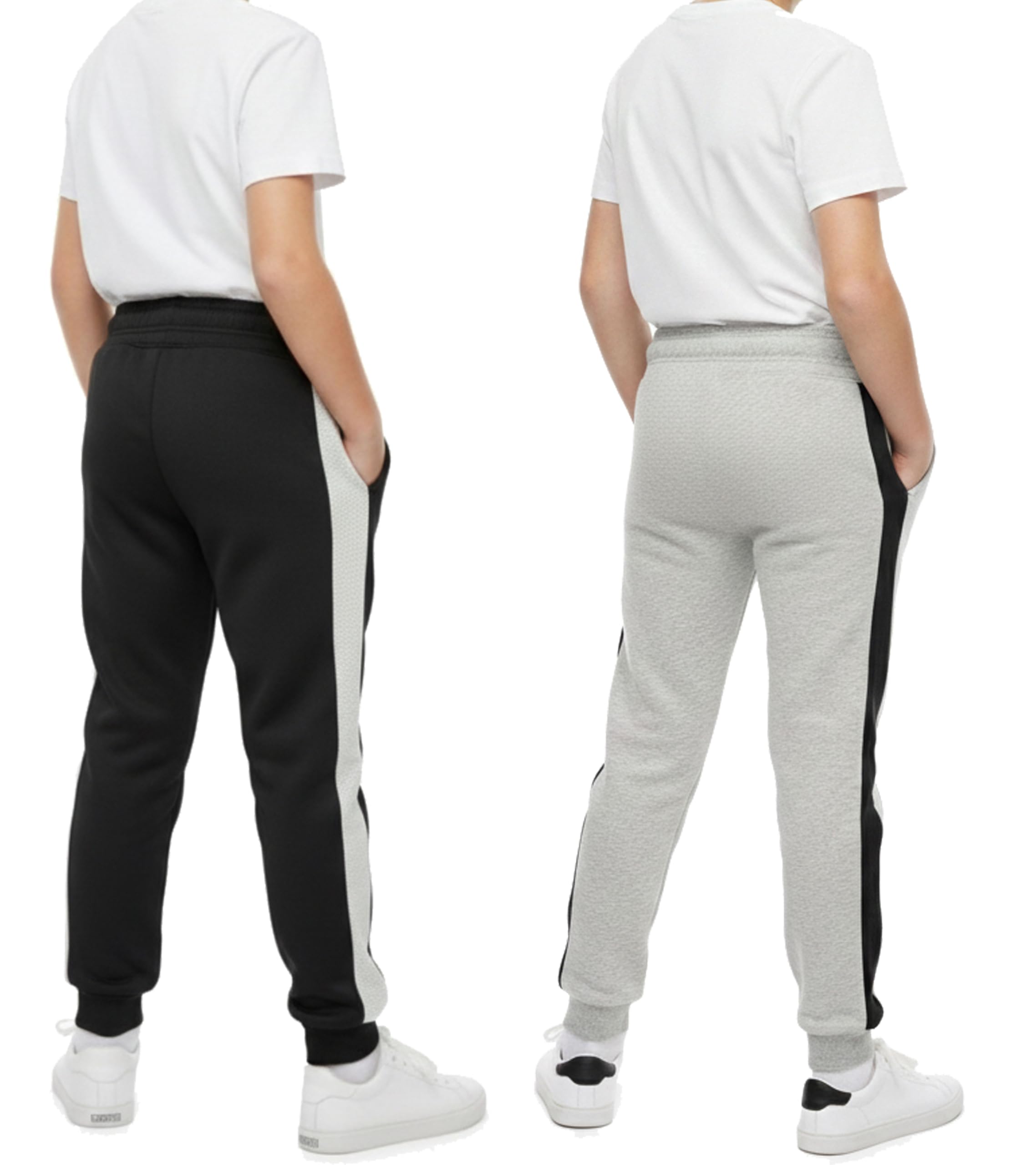 Sam & Rash Boys Fleece Warm Trackpants, Kids Jogger for Winter Session Thermal Soft and Comfort Lower for Kids (in, Age, 13 Years, 14 Years, Regular, Black & Grey) - Image 2 thumbnail