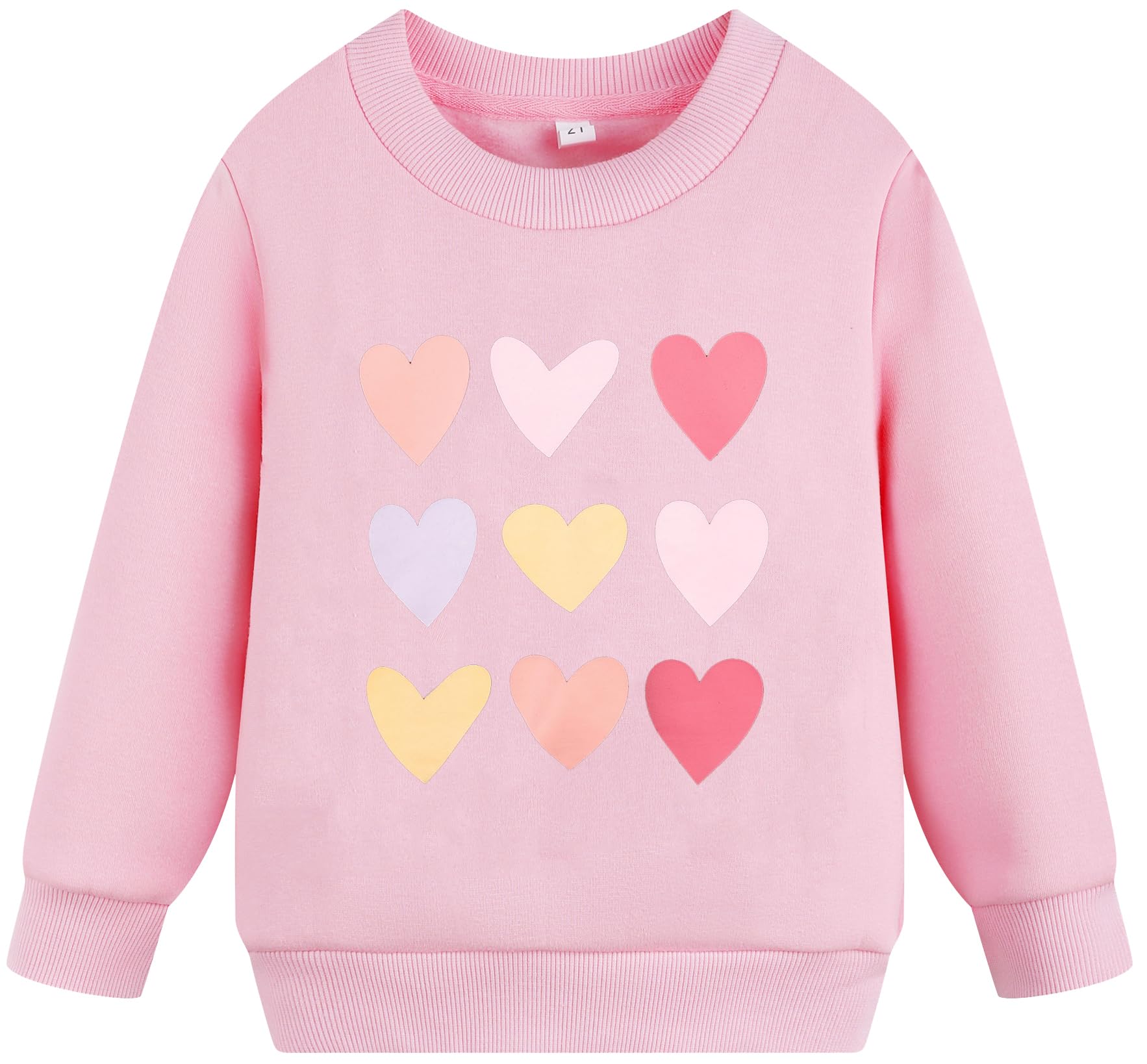 Little Girls Sweatshirts Cotton Long Sleeve Crewneck Pullover Toddler Kids Winter Warm Shirt Sweater Tops 2t-8t