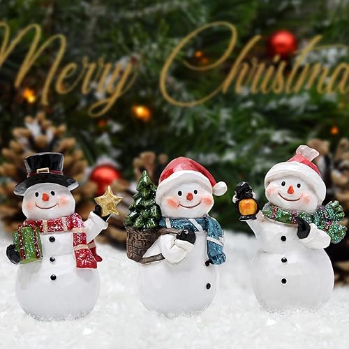 Miniatura 4 de Hodao Unique Handcrafted Christmas Snowman Decoration Set - Three Snowman Designs, Warm and Adorable, Lighting Up Your Christmas Decor!(3pcs)