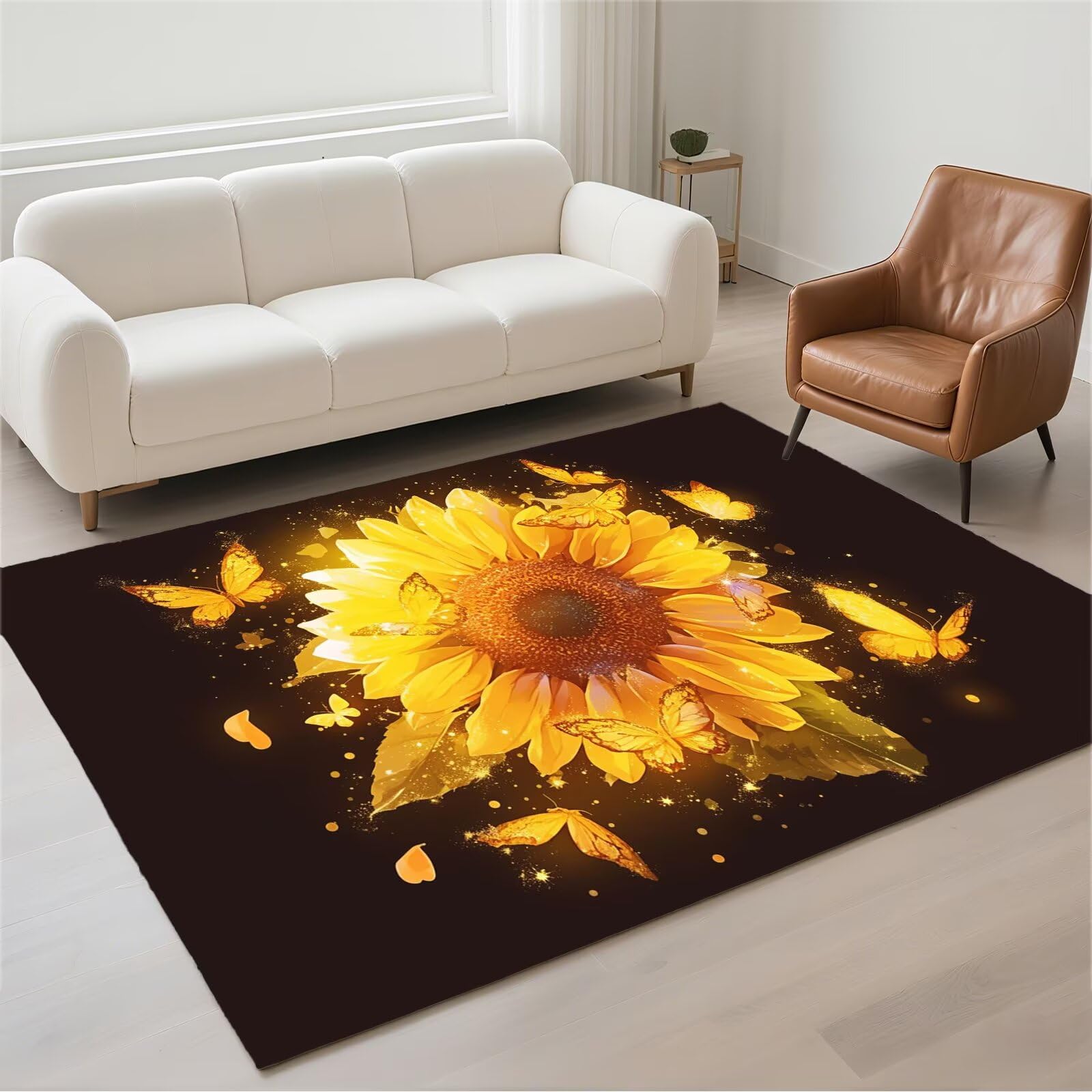 Grand carpet pour salon chic et lavable style moderne 13-908