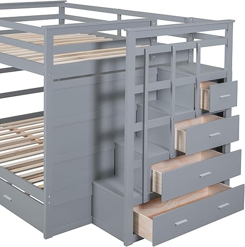 Miniatura 149 de Versatility - Litera individual sobre individual con escritorio y armario integrados, cama alta de madera maciza y plataforma independiente con