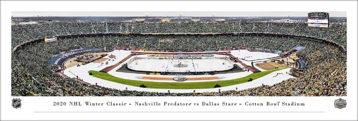 2020 NHL Winter Classic, Dallas Stars vs Nashville Predators - Unframed 40 x 13.5 NHL Poster by Blakeway Panoramas