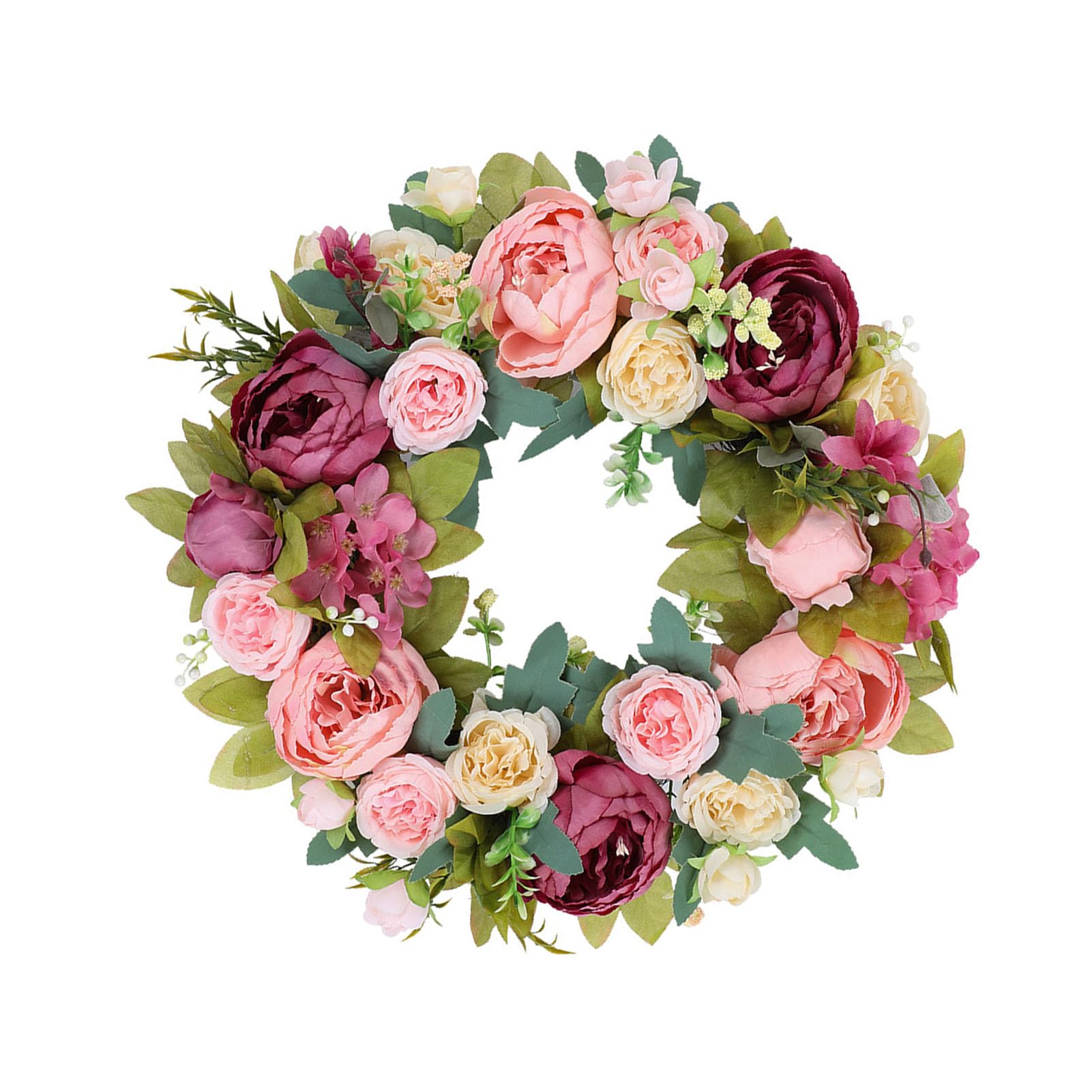 Alomejor Decorazione Ghirlanda Floreale Ghirlanda di Fiori Artificiali Impermeabile 3D per Decorazioni Primaverili per la Casa e le Feste Dimensioni 17,72 Pollici (#1)