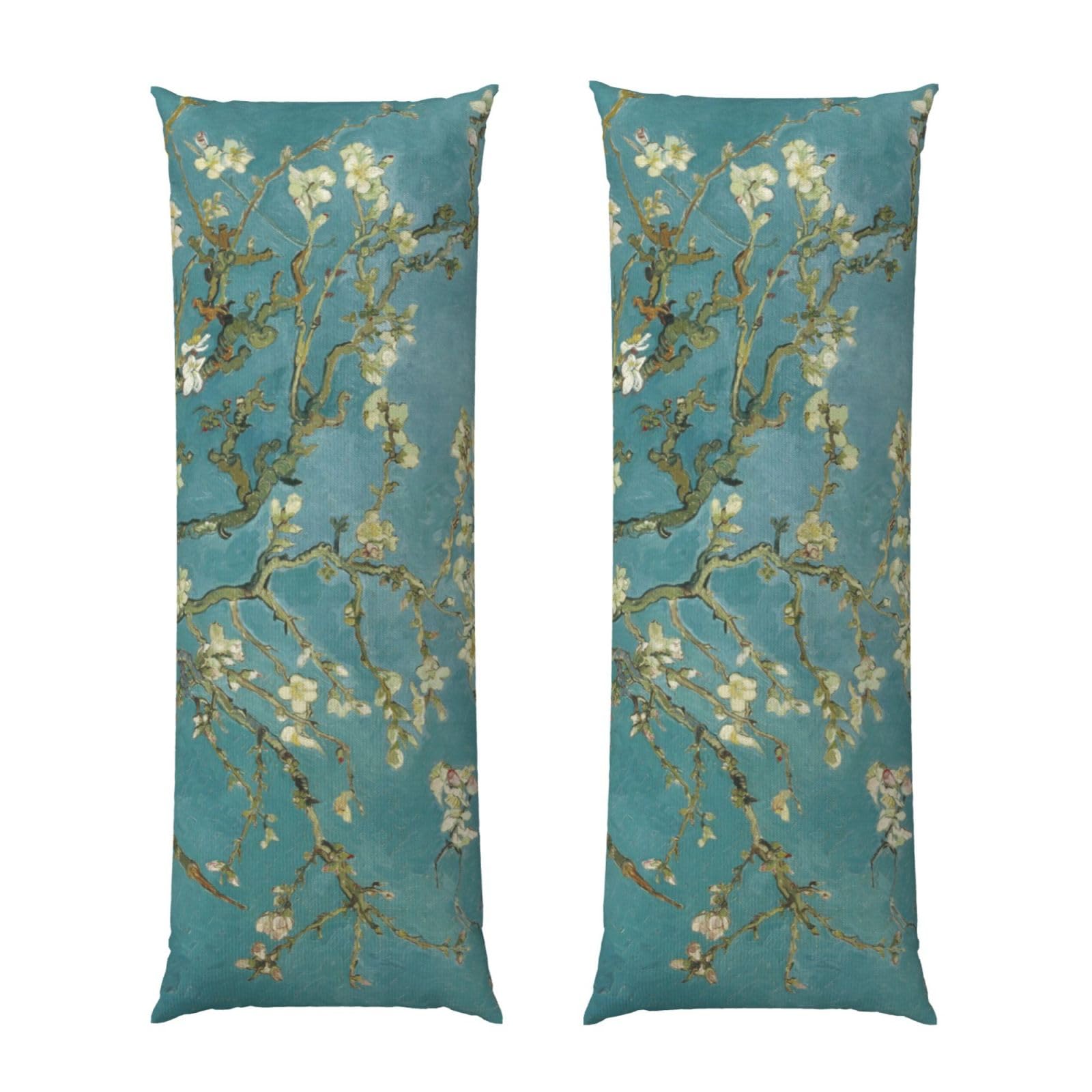 Taie d'oreiller rectangulaire imprimée fleur d'amandier pour des nuits douces et sereines