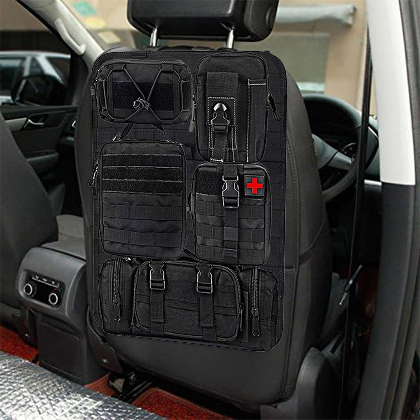 Organizzatore del sedile posteriore 'auto, organizzatore del sedile | Tasche multi-storage in nylon 600D, da viaggio con cintur