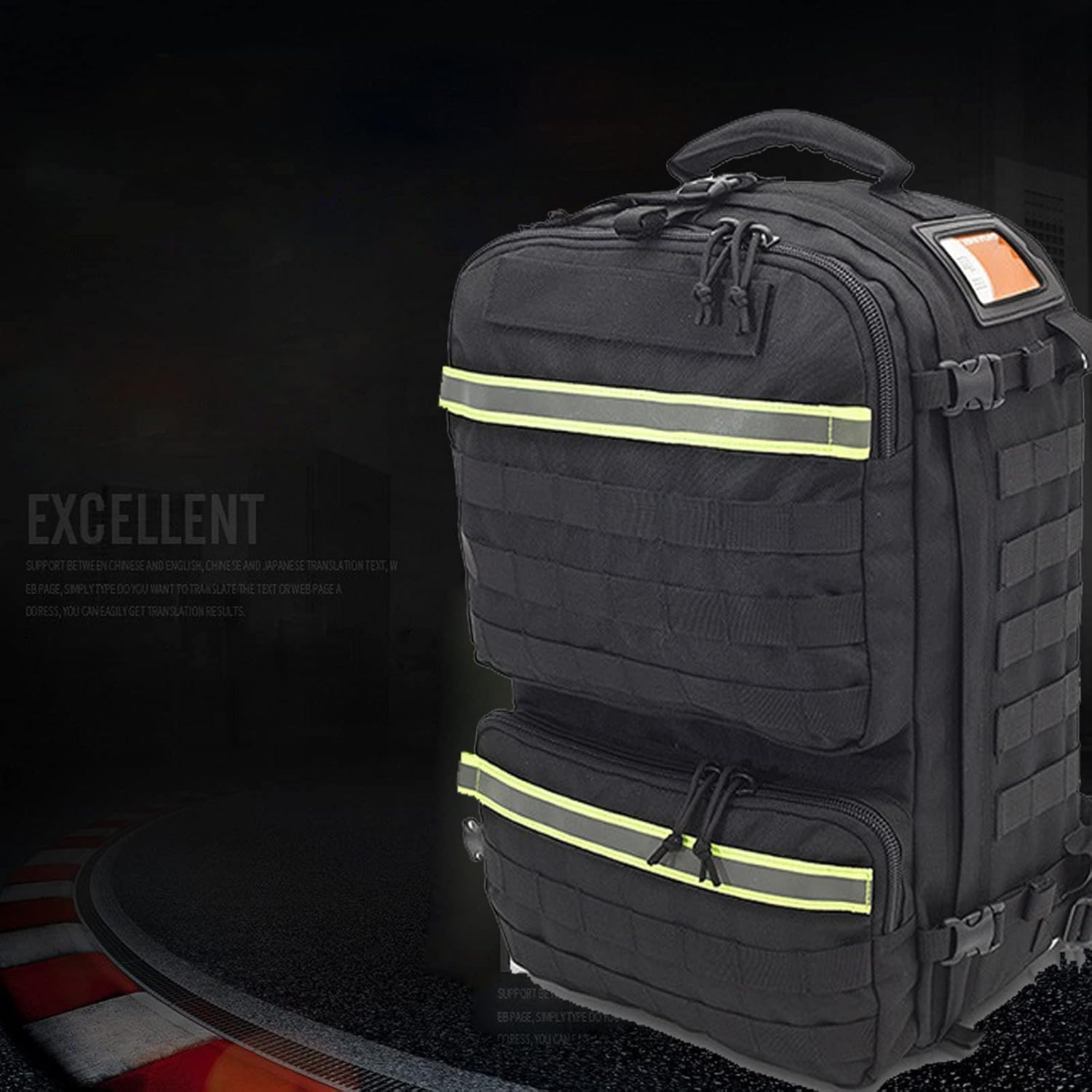 Large Medical First Aid Bag Empty Emergency Treatment Backpack, for Car Hiking Backpacking Camping Traveling and Cycling