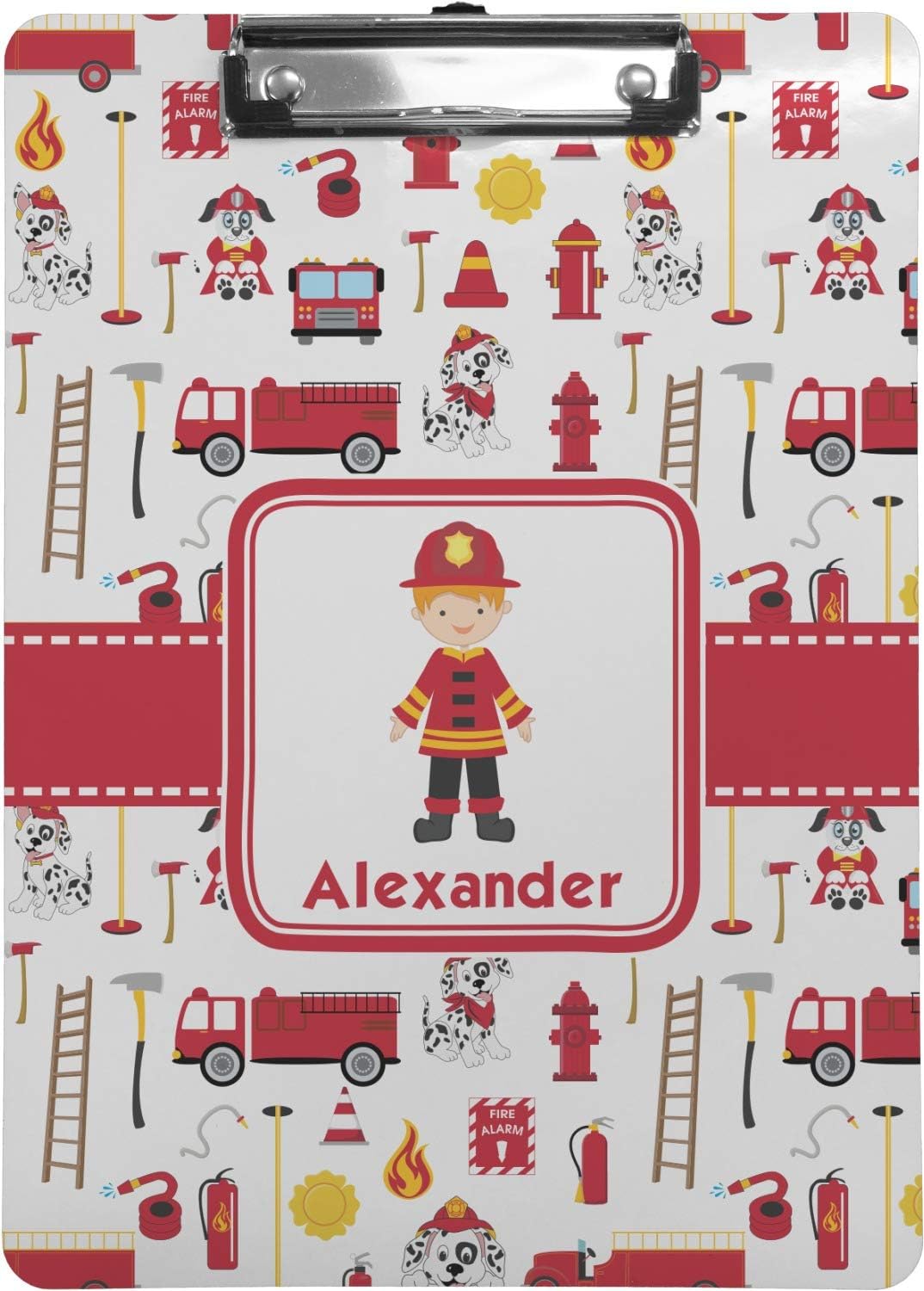 Personalized Firefighter Character Clipboard (Letter Size) w/Name or Text