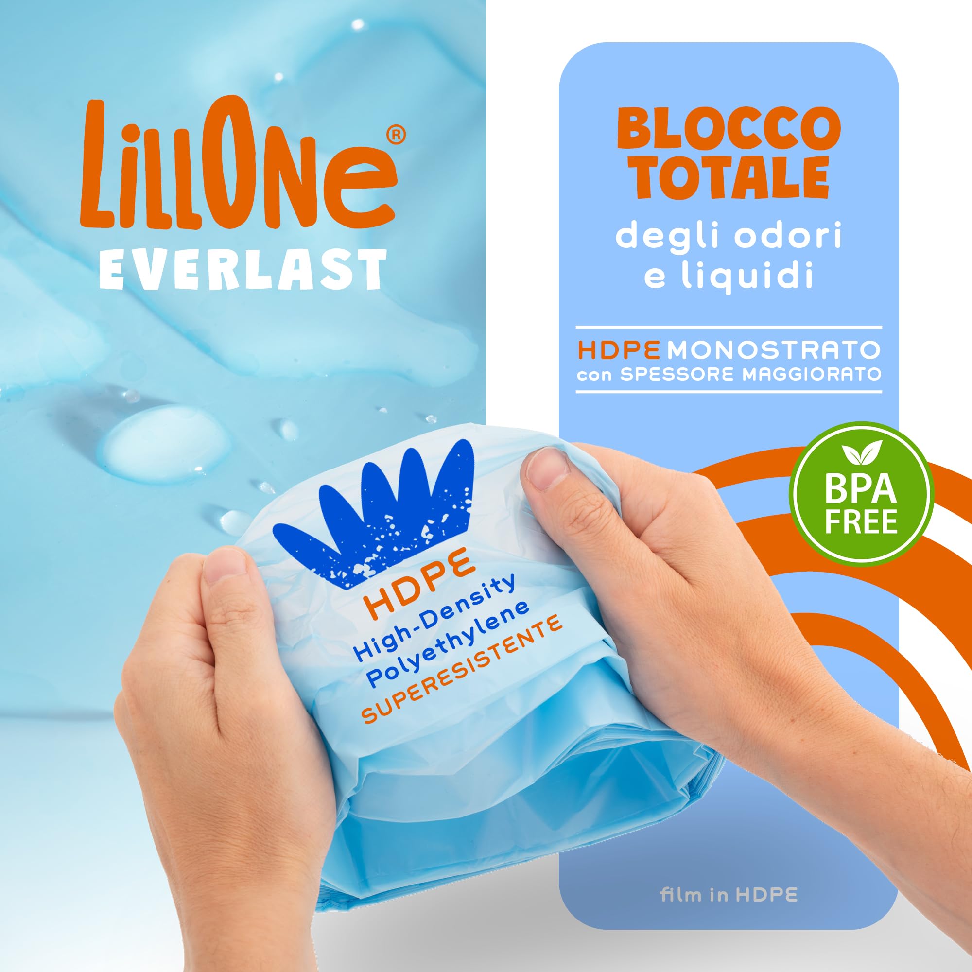 LillOne EVERLAST 9 Ricariche Mangiapannolini Universali Extra Lunghe 6,5 m Spessore Maggiorato Anti Odore e Perdite Compatibili con Angelcare, Maialino Foppapedretti, Tommee Tippee, LitterLocker