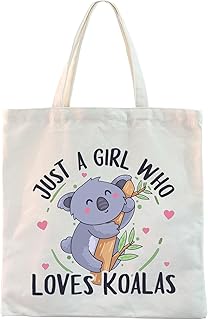 Koala Lover Gift Animal Koala Tote Bag Koala Bear Gift Cute Koala Shopping Bag Koala Lady Gift (Koala Tote Bag-CA)