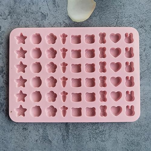 Miniatura 7 de degtnb Molde de silicona para fondant de conejito de flores, no pegajoso, reutilizable, 54 rejillas, horneado de bricolaje, grado alimenticio, cubo