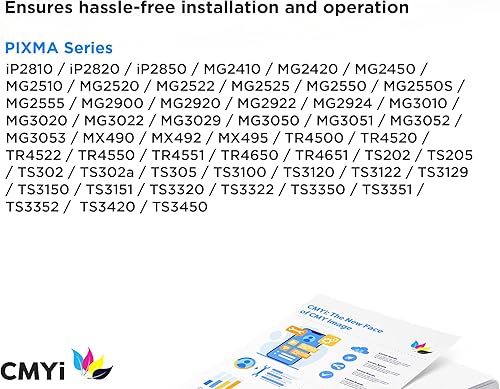Miniatura 2 de CMYi 245XL - Cartucho de tinta de repuesto negro para Canon PIXMA MX492, MX495, TR4500, TR4520, TR4522, TR4550, TS202, TS205, TS302, TS302a, TS305,