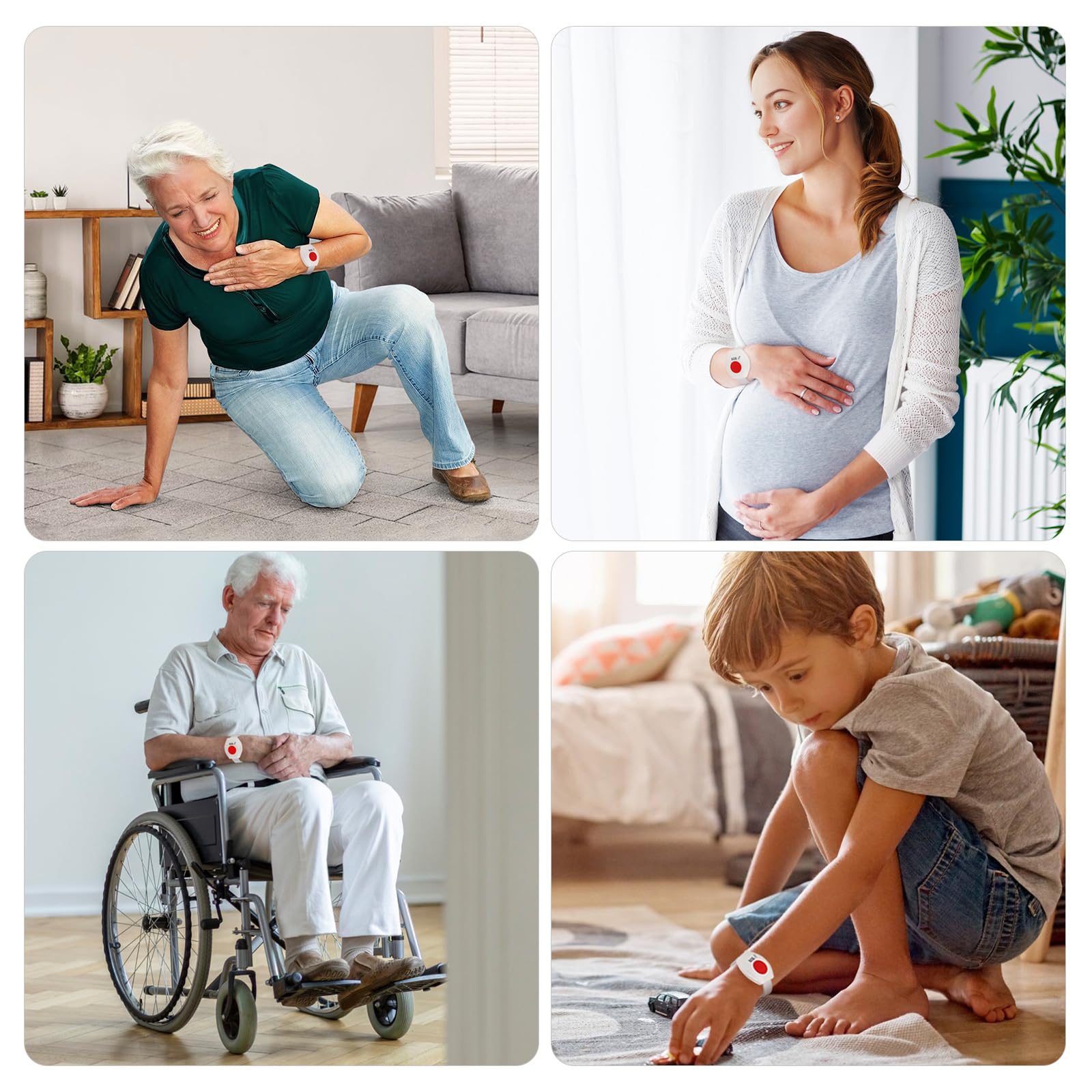 Pulsante Emergenza Per Anziani Chatthen - Braccialetto Wireless Per Chiamate D'Aiuto - Foto 6