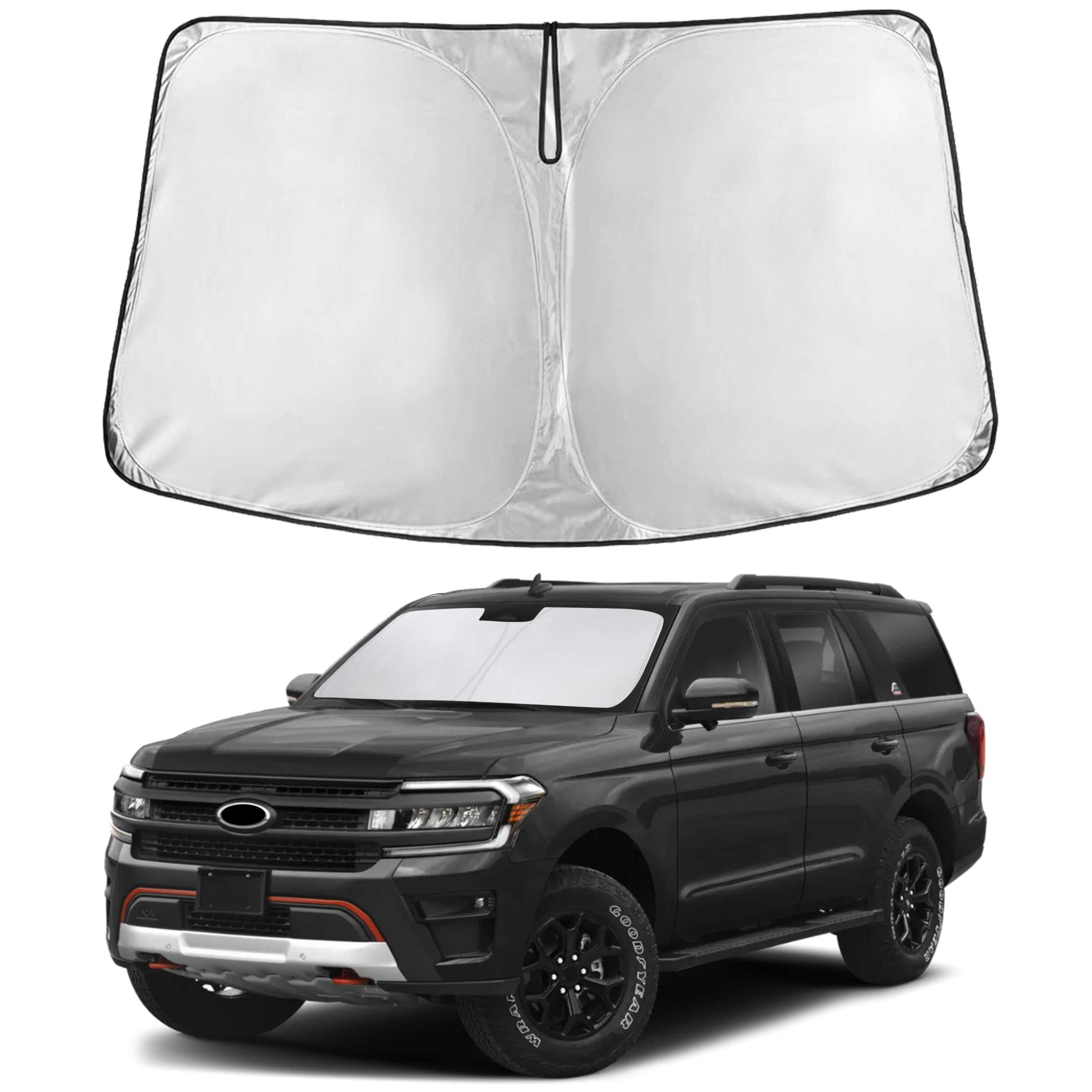 EcoNour Windshield Sunshade Compatible for Ford Expedititon 2018-2024 2025