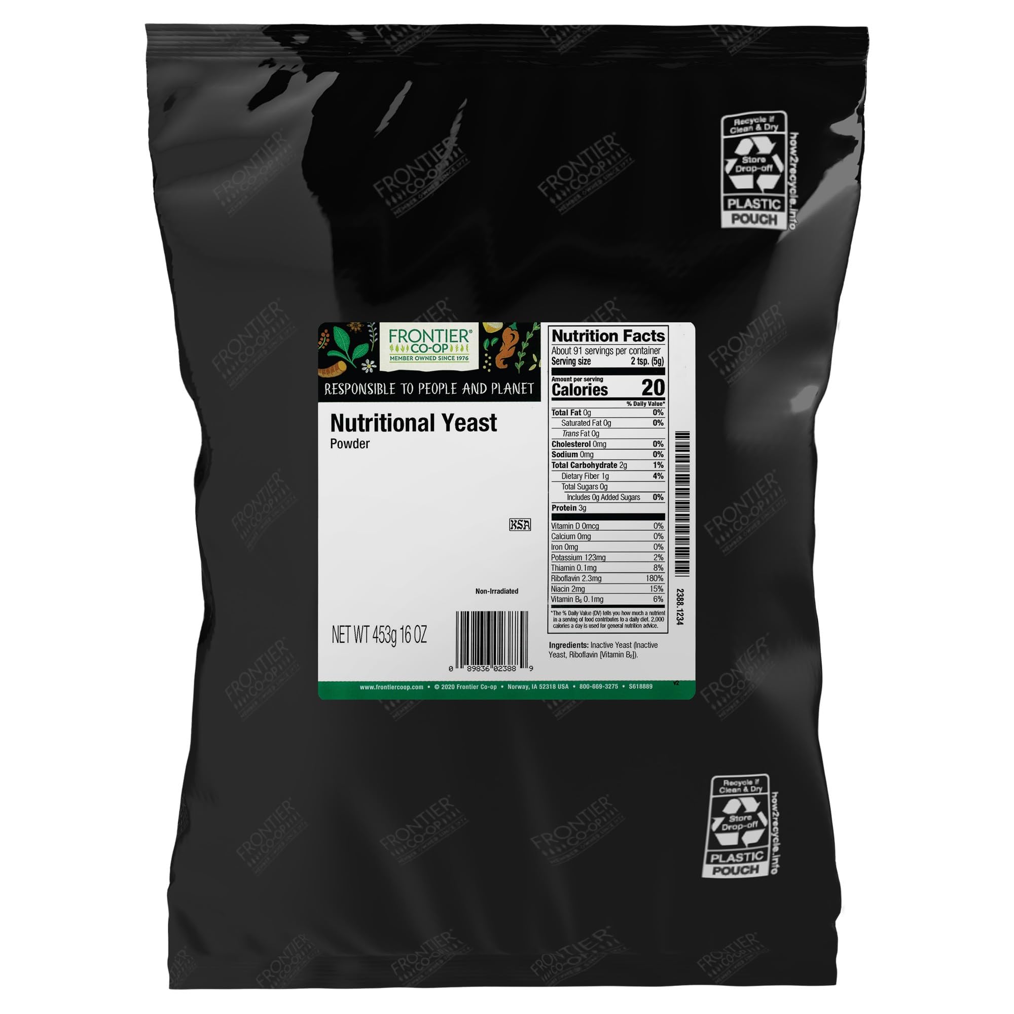 Nutritional Yeast Frontier Natural Products 1 lbs Powder