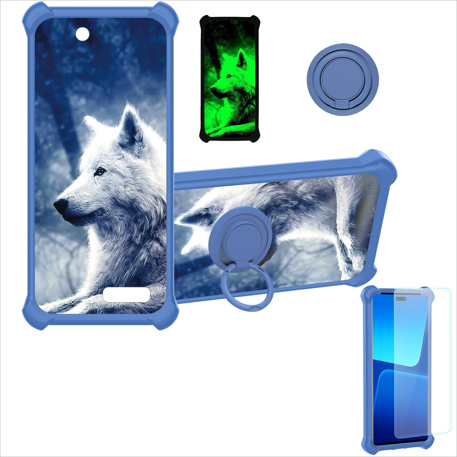 Case for G-MEE Play PRO Case Compatible with G-MEE Play PRO Phone Case Cover [with Tempered Glass Screen Protector][Ring Support][Luminous Effect] YGL-LAN