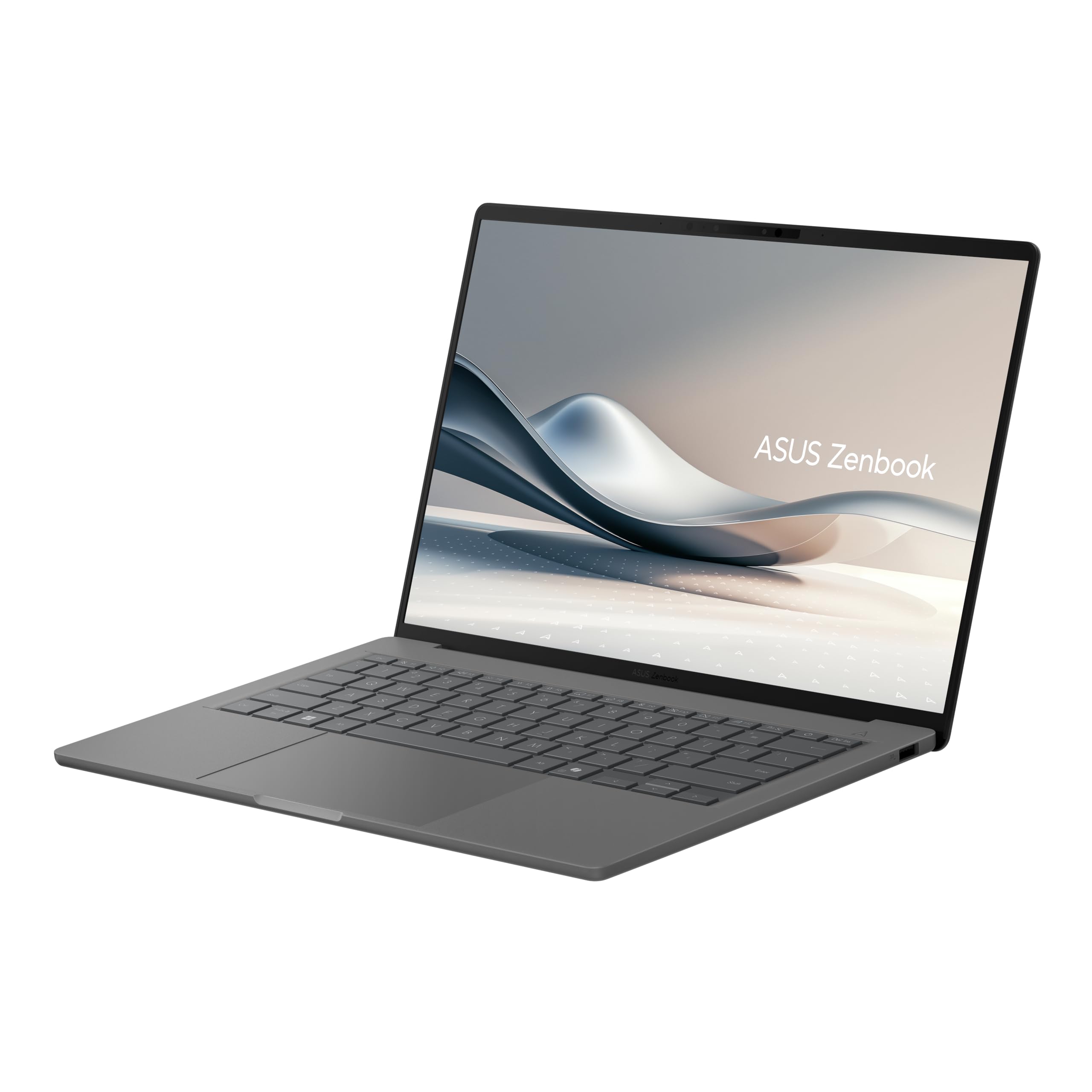 ASUS Zenbook A14 OLED UX3407QA Ordinateur portable | Écran OLED 14" WUXGA 16.10 | QC Snapdragon X Plus X1-26-100 | 16 Go RAM | 1 To SSD | QC Adreano GPU | Windows 11 | Clavier QWERTZ | Iceland Gray