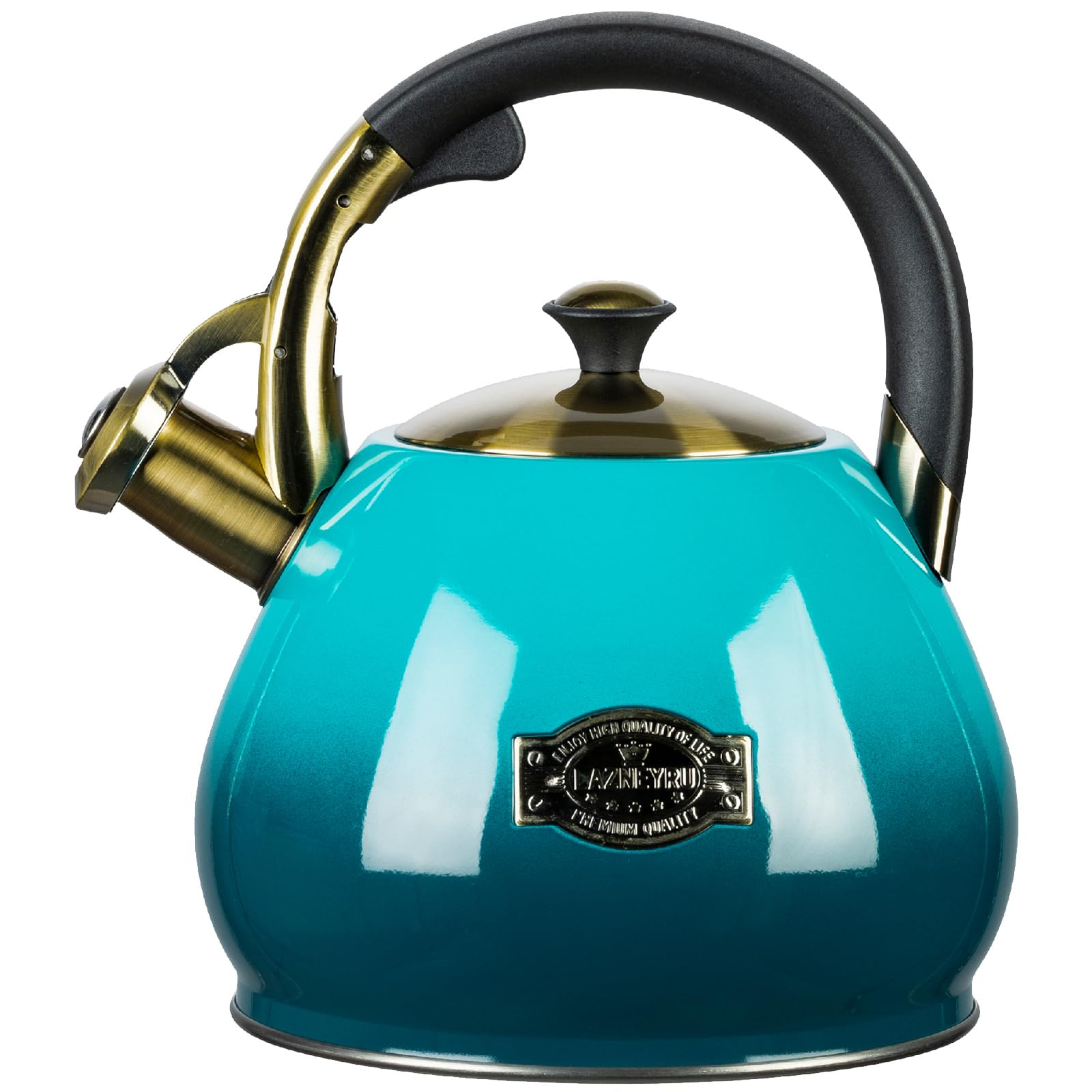 Lazneyru Tea Kettle Stovetop Whistling Kettle Teapot, 3Quart Tea Pot Stainless Steel Teakettle for Stove Top with Heat Proof Ergonomic Handle - tea kettles | Mubboo