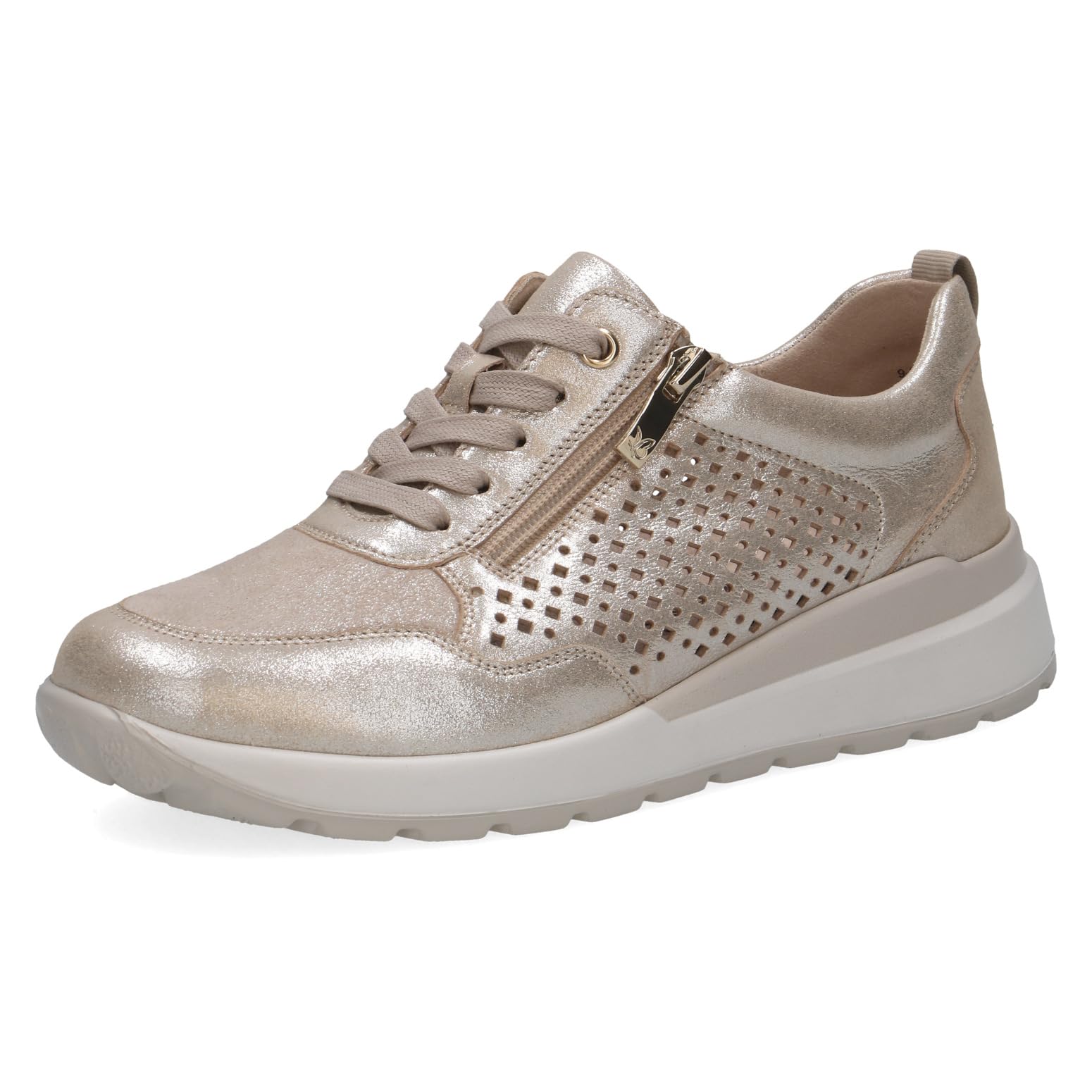 CAPRICE Women's Flat Sneakers, Beige (Taupe Comb), 6 UK