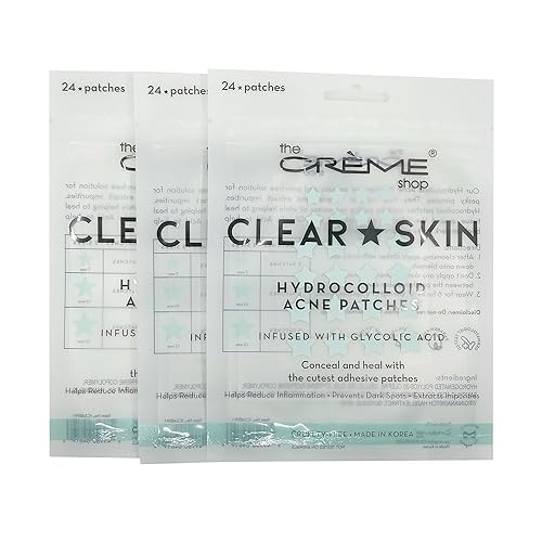 Miniatura 2 de The Crème Shop Parches hidrocoloides para el acné con forma de estrella, con infusión de ácido salicílico + hamamelis, parches adhesivos que