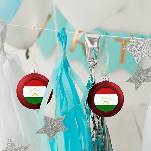 Vista 262 de Adornos dorados de bola de Navidad de Trinidad y Tobago, adorno de bola de bandera de Trinidad y Tobago, adornos de Navidad de bandera nacional