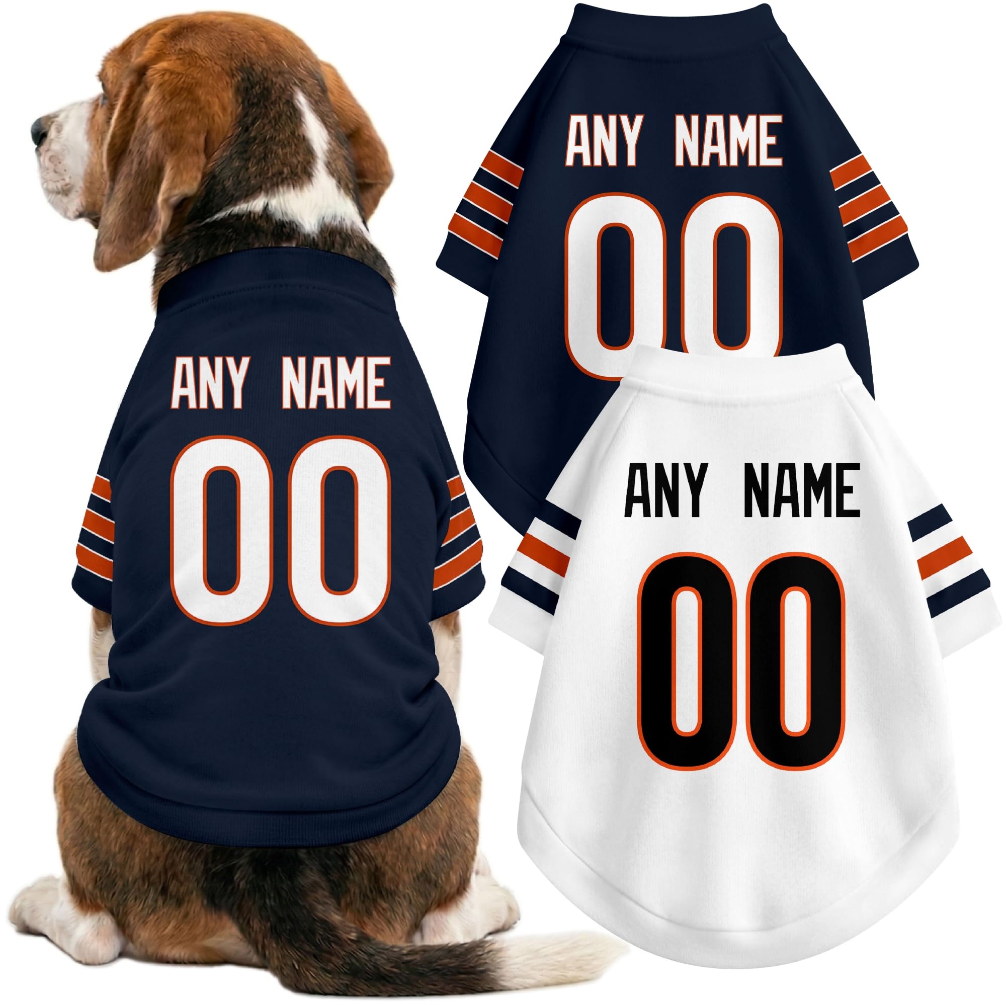 Chicago Dog Clothes Custom Name Number T Shirt for Dog Gifts