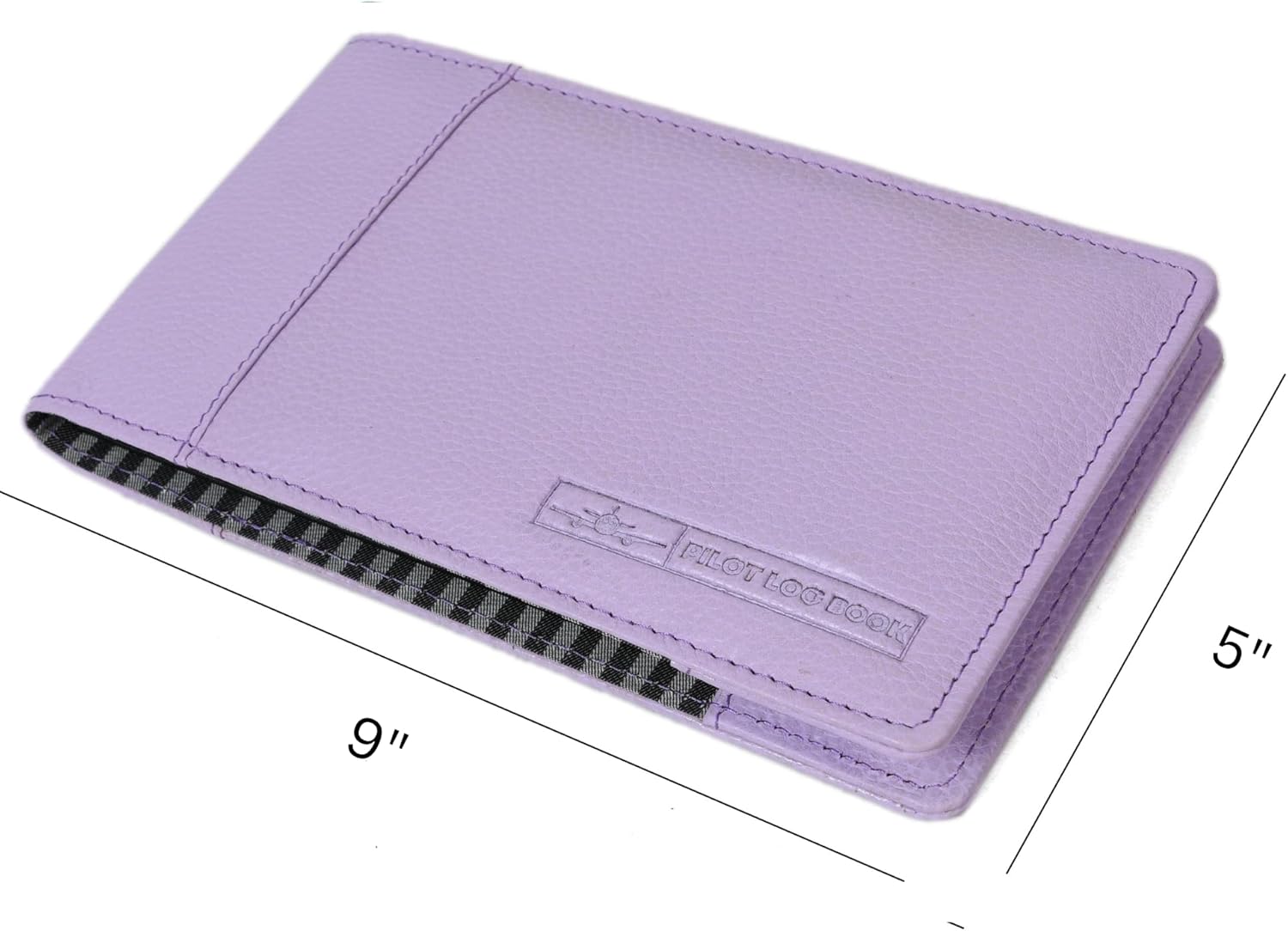 Tolredo Pilot Log Book TL-SP-30 Flight Standard Logbook Top Grain Cow Leather Refillable Bleedproof Paper 96 Pages Aviation Notebook for FAA Documentation (Lavender, 9" X 5")