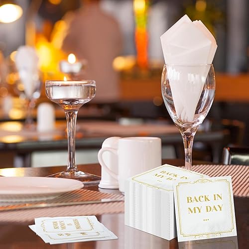 Miniatura 5 de Pasimy 104 servilletas de papel divertidas e ingeniosas de cóctel, servilletas de fiesta para recepción de boda, fiesta de compromiso, despedida de