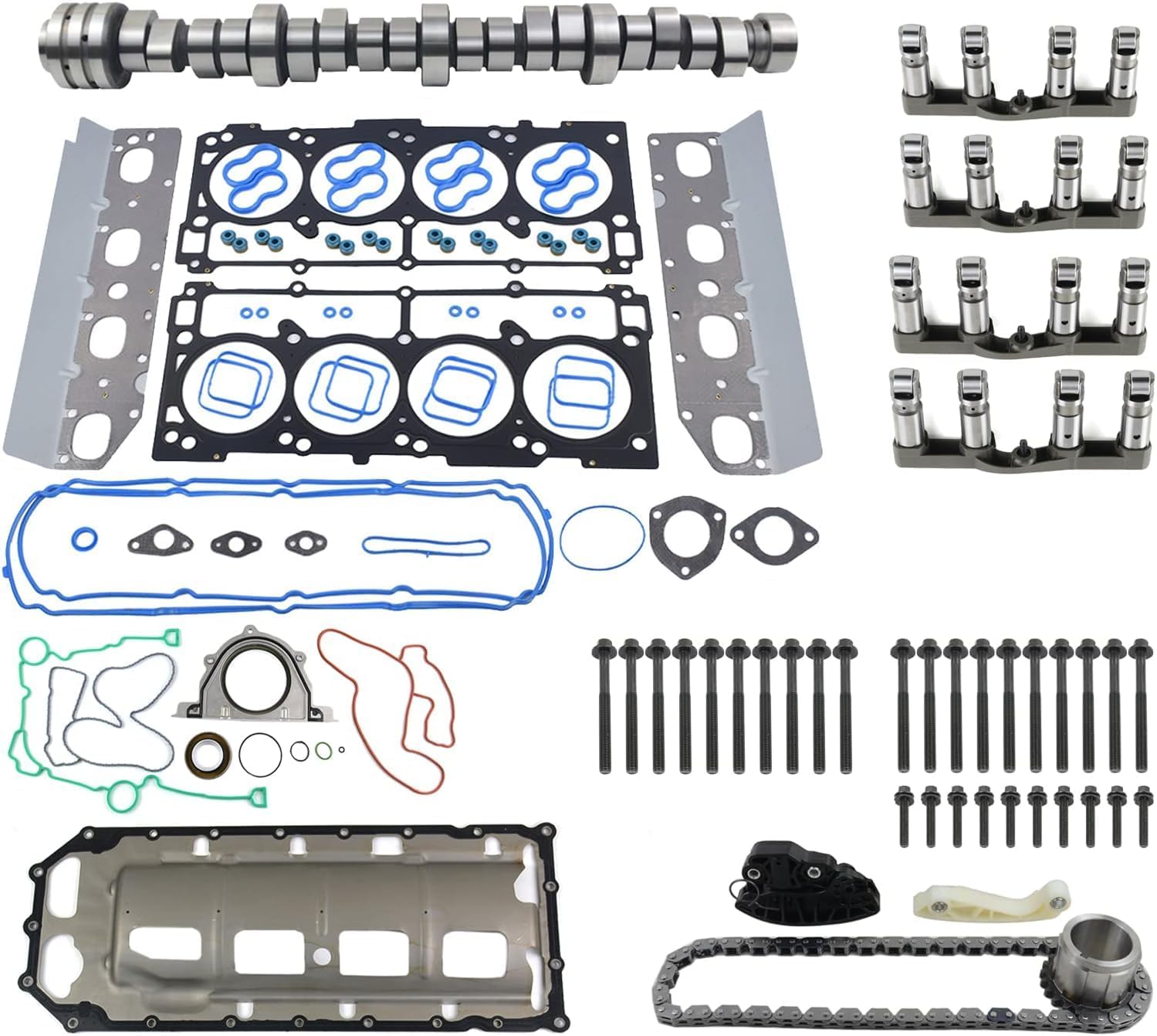 MDS Lifters Camshaft Lower Engine Gasket Kit Replacement for 2009-2015 Dodge Ram 1500 5.7L Hemi #5135457AF, 53022263AF, 53021726AD, 53021726AE, 53021728AE, HS26423PT