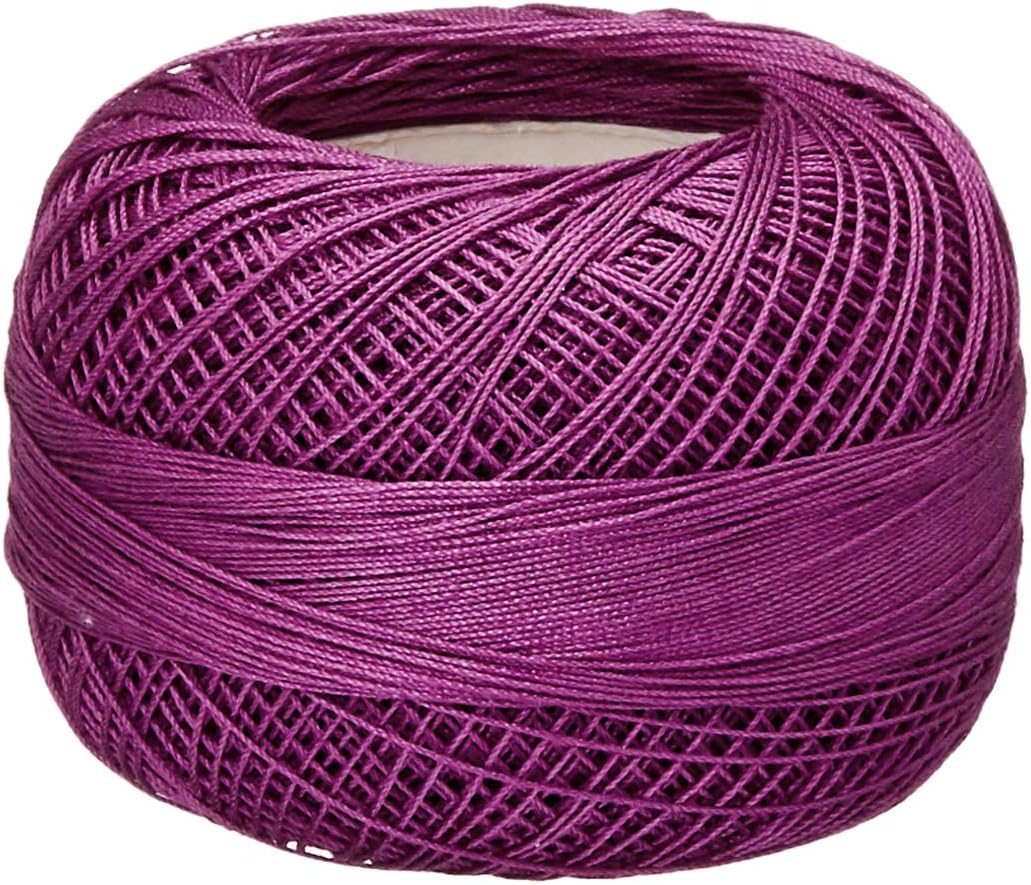 Lizbeth Size 80 HH80635 HH80 Cotton Thread 184 Yds 10G, Violet/Pink Dk.