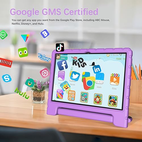 Miniatura 3 de Tableta para niños de 10 pulgadas, Android 13, 4 GB de RAM+64 GB ROM 8000 mAh, tableta para niños y adolescentes, WiFi 2.4G y 5G, cámara dual,