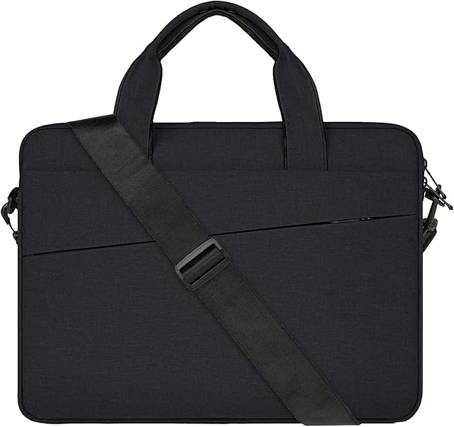RAINYEAR 13 Inch Laptop Sleeve Shoulder Bag Compatible with MacBook 13.6" M2 A2681, 13.3 Air Pro M1/M2 A2338 A2337, 13.3" Chromebook Notebook Messenger Bag Carrying Case Briefcase for Men Women,Black