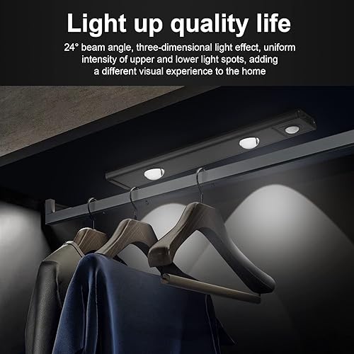 Miniatura 2 de Luces LED con sensor de movimiento, iluminación debajo del gabinete, luz LED recargable, luz nocturna magnética adhesiva, luces de armario