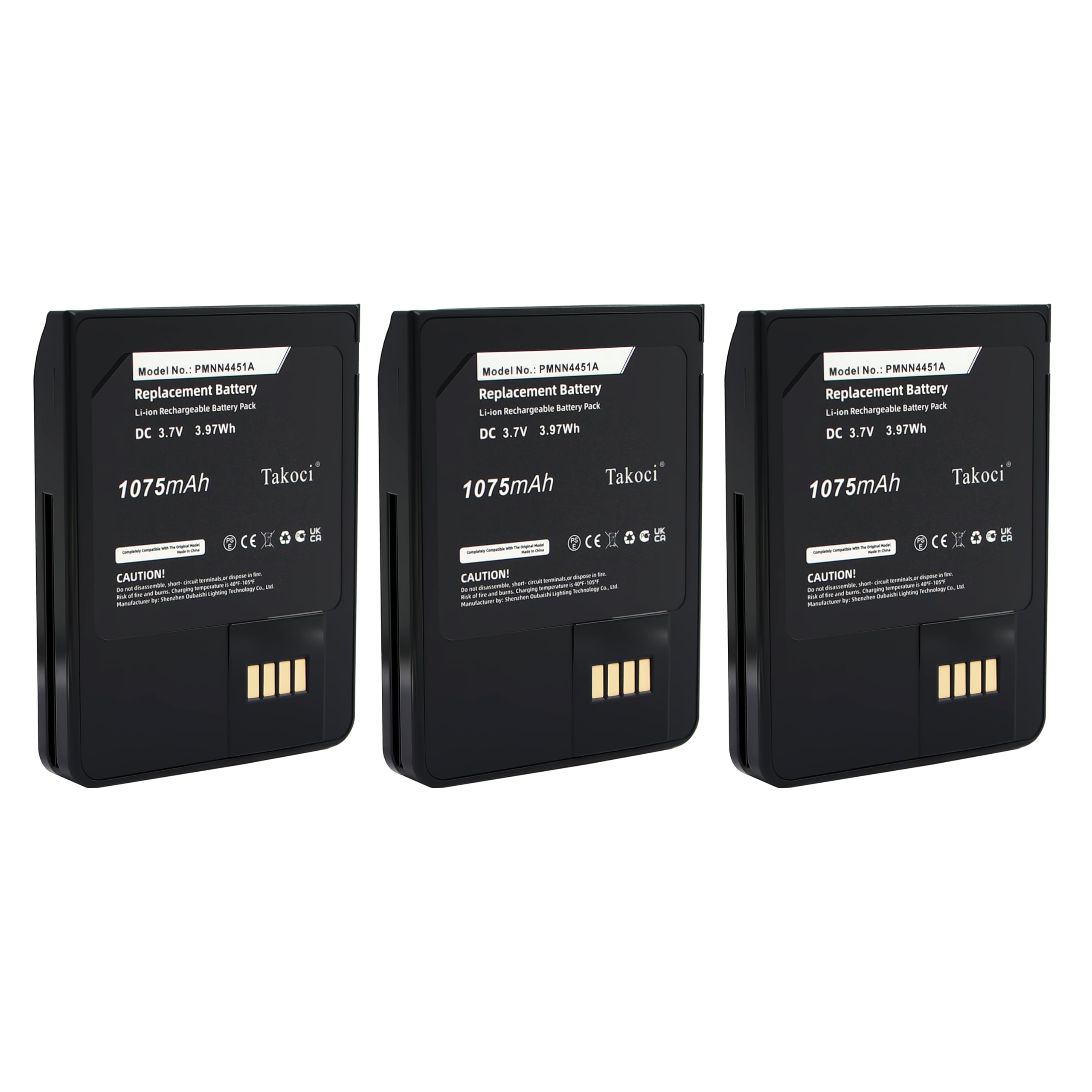 3 Pack Minitor 6 Replacement Walkie Talkie Battery Compatible with Minitor VI PMNN4451A PMNN4451